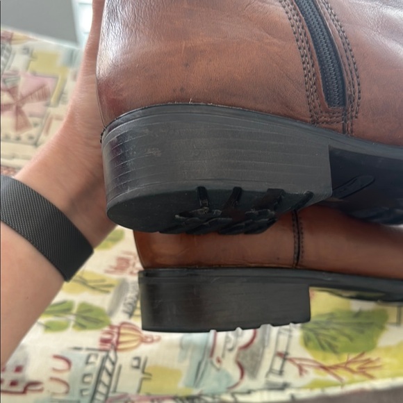 Clarks Mullin Spice Knee-High brown leather riding Boots - Picture 7 of 13